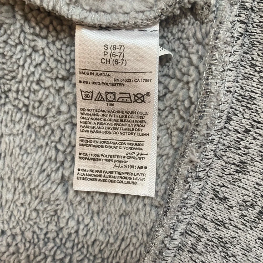 Old Navy Heathered Gray Sherpa Lined Full Zip Hoodie Size 6 EUC